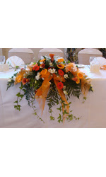 Top Table Orange weddings Flowers